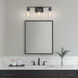 Serena 3 Light 21.5 inch Matte Black Bathroom Vanity Light Wall Light